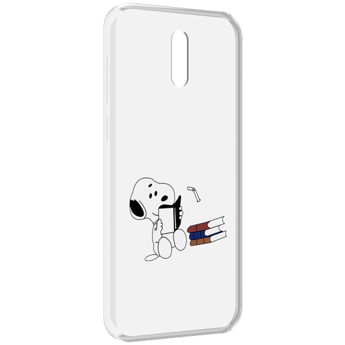 Чехол MyPads собака-с-книжками для Alcatel 3L (2019) задняя-панель-накладка-бампер чехол mypads боксер собака для alcatel 3l 2019 задняя панель накладка бампер