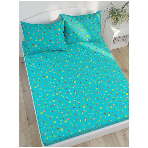 фото Простыня на резинке сказка "акварель", 160x200x26 см