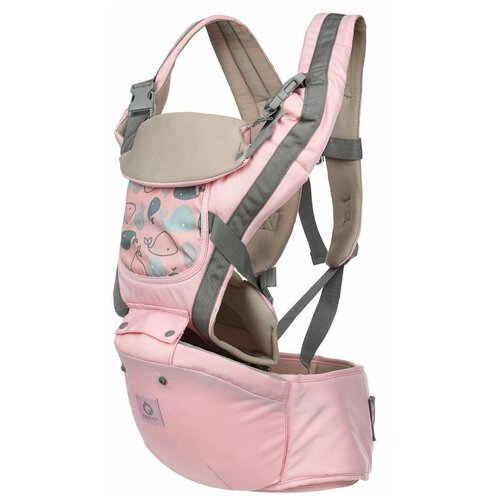 фото Эрго рюкзак хипсит кенгуру / рюкзак-слинг для новорожденных/ кенгуру для переноски/ рюкзак-переноска (розовый) aiebao
