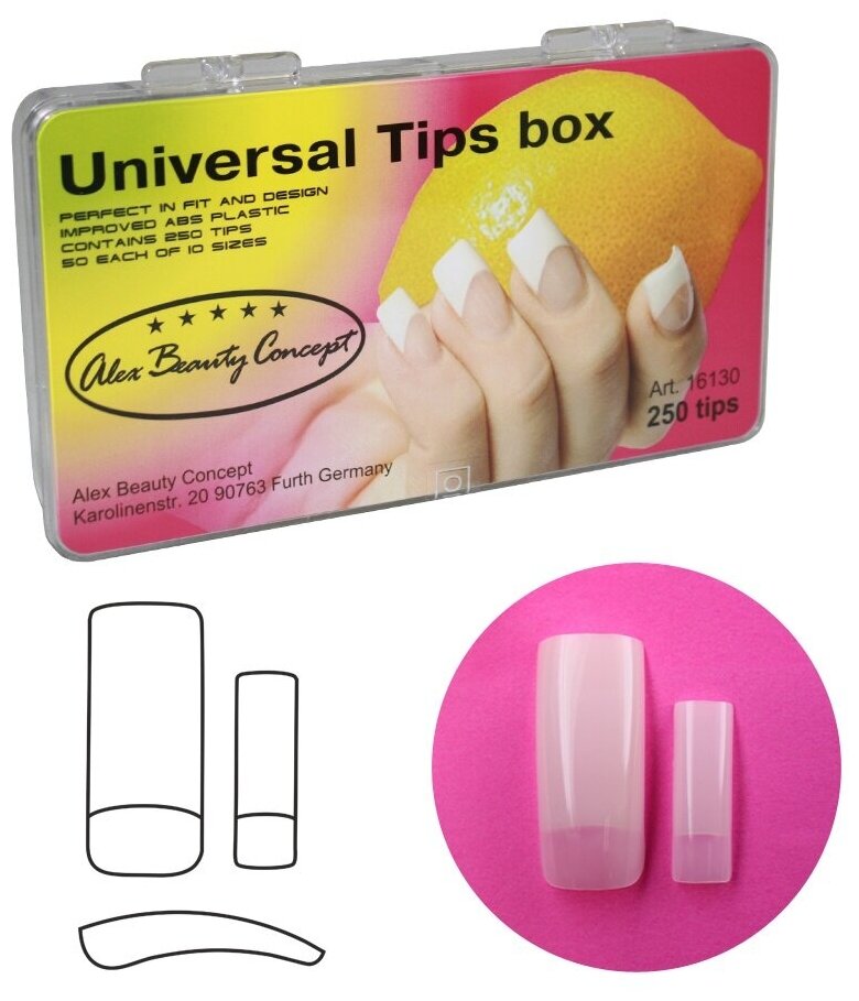 Alex Beauty Concept Типсы Universal Tips Box (500 шт)