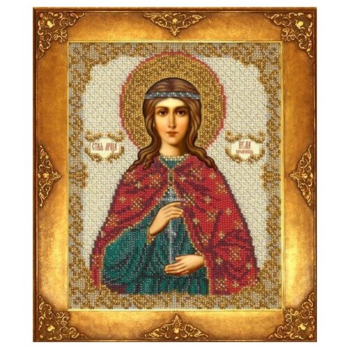 фото Набор для вышивания бисером русская искусница арт.342 би св. юлия 18х22,5 см
