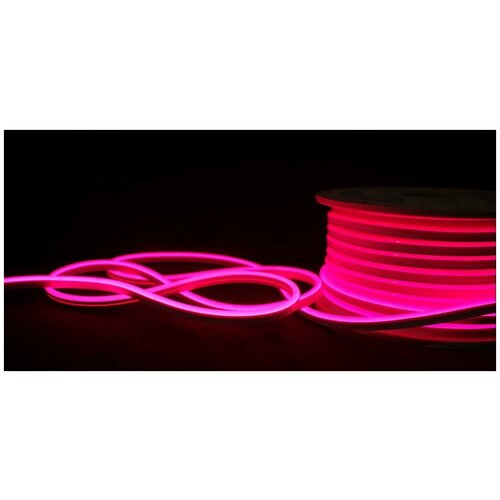 Светодиодная лента гибкий неон NEO, 3 м, 8х16 мм, 12В, IP67, 120 LED/m, Розовый