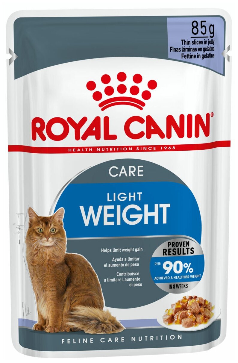 ROYAL CANIN LIGHT WEIGHT CARE диетические для взрослых кошек в желе пауч (85 гр х 12 шт) - фотография № 3