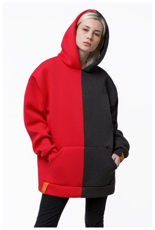 Магазин Толстовок Oversize hoodie model «Half&Half», Размер Unisex 50 / L Unisex