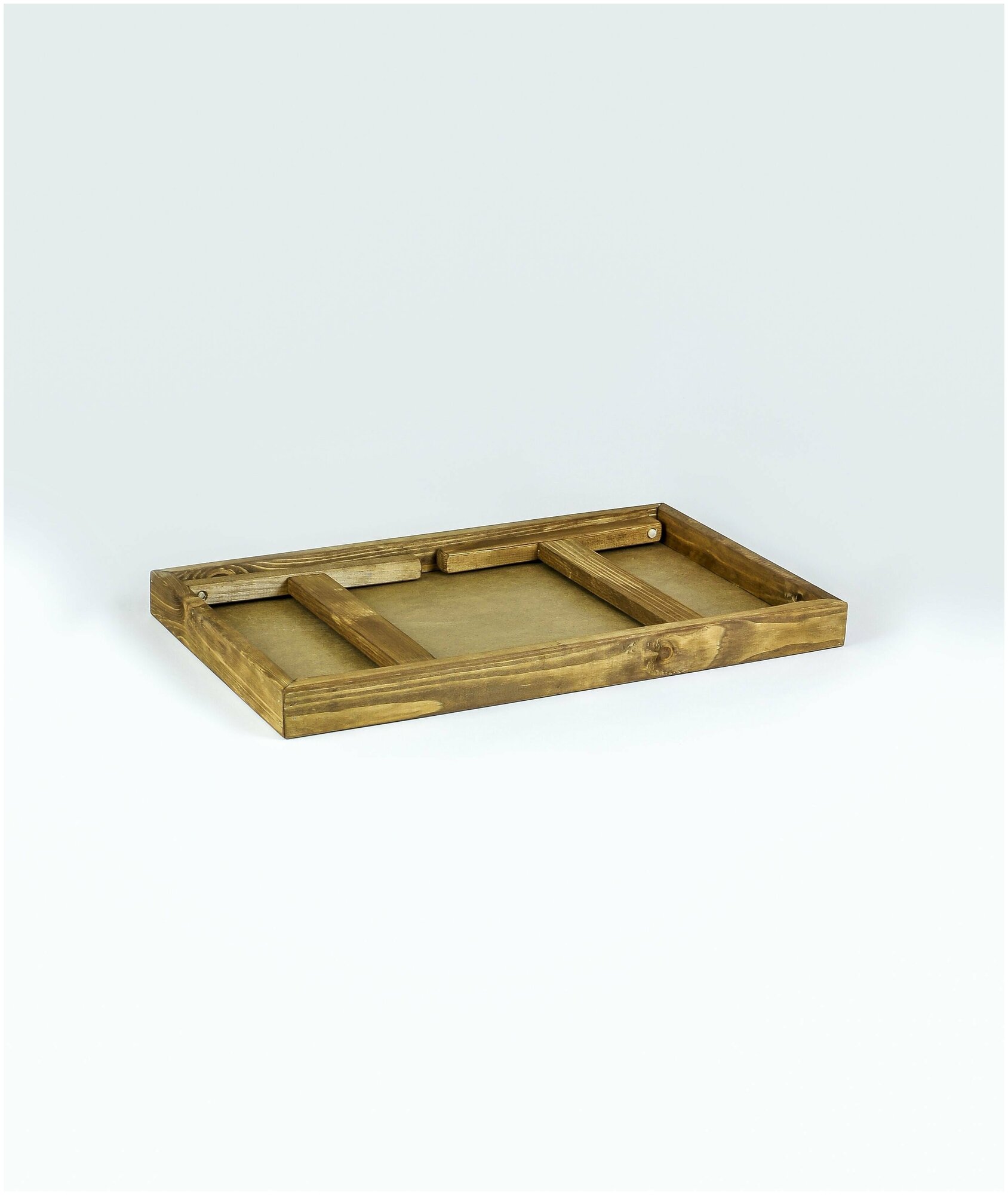 Столик-поднос деревянный для завтрака в постель/кровать/ для ноутбука/ винный/ раскладной (мокка) - фотография № 4