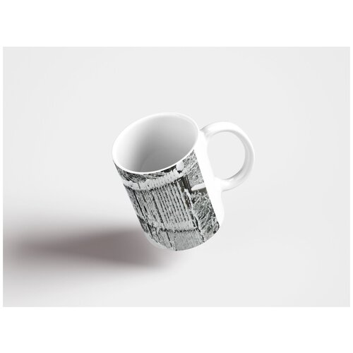 фото Кружка "изгородь, зима, снег 320 мл. белая lotsprints