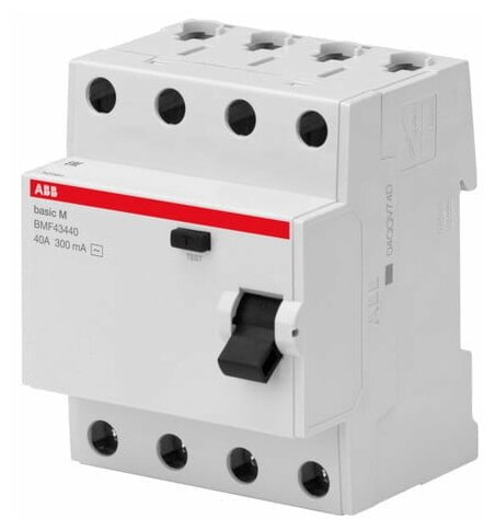 УЗО ABB Basic M 4P 40А 0.5 кА, 30 мА ( AC ), 2CSF604041R1400 - фотография № 2