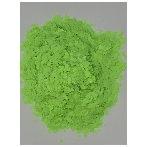 Декоративная добавка для жидких обоев флоки светло-зеленый флуоресцентный, 100 гр