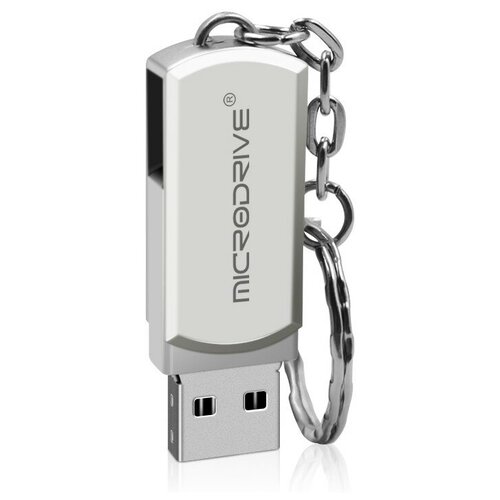 Флешка Microdrive 128 Гб - USB 2.0 - PAZI - серебристая