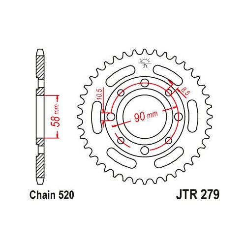 Звезда JT ведомая JTR28.42 42 зуба