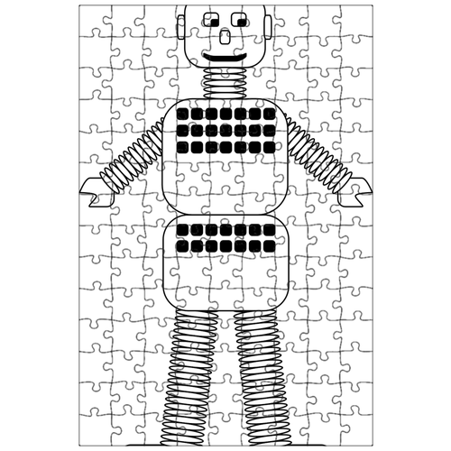 фото Магнитный пазл 27x18см."робот, катушка, коробка" на холодильник lotsprints
