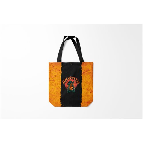 фото Сумка-шоппер / 40х40 см / праздники / хэллоуин старая ведьма the old witch burnettie