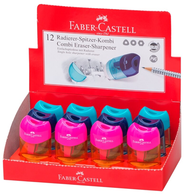 Faber-Castell Точилка Combi Mini, 12 шт