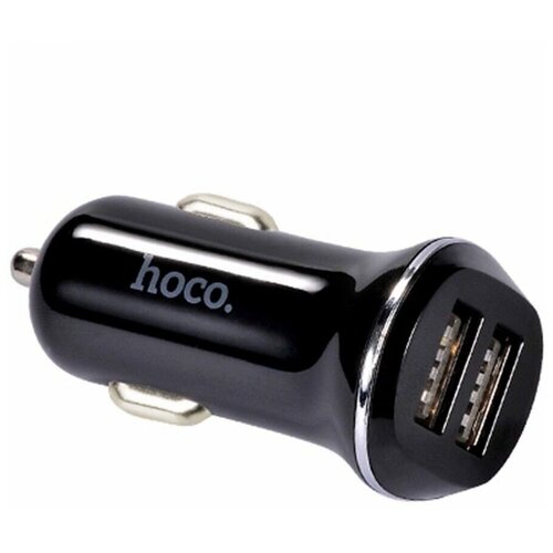 Автомобильное зарядное устройство HOCO Ported Dual 2,1А (черный) автомобильное зарядное устройство hoco led smart light dual 2 4а серебряный