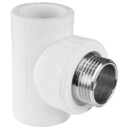 Фитинг Millennium Тройник переходной комб. с наружной резьбой PP-R 25x3/4 x25 (цвет белый)