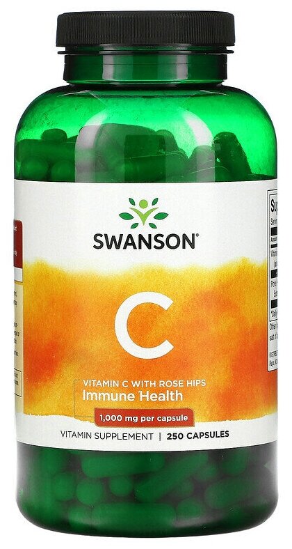 Swanson Vitamin C W/Rose Hips 1000 mg 250 капс