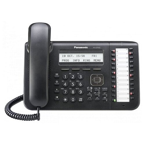 Panasonic KX-DT543RU-B Системный телефон 24 кнопки с индикацией, 3-х строчный дисплей с подсветкой