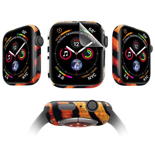 Комплект защитных пленок MOCOLL Apple Watch 42mm для дисплея Глянцевая (2шт) и для корпуса (2шт) Амурский тигр