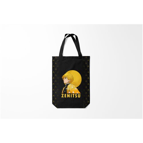 фото Сумка-шоппер / 31х42 см / аниме / клинок рассекающий демонов zenitsu kimetsu no yaiba burnettie