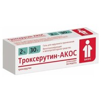Троксерутин-АКОС гель д/нар. прим., 2%, 30 г