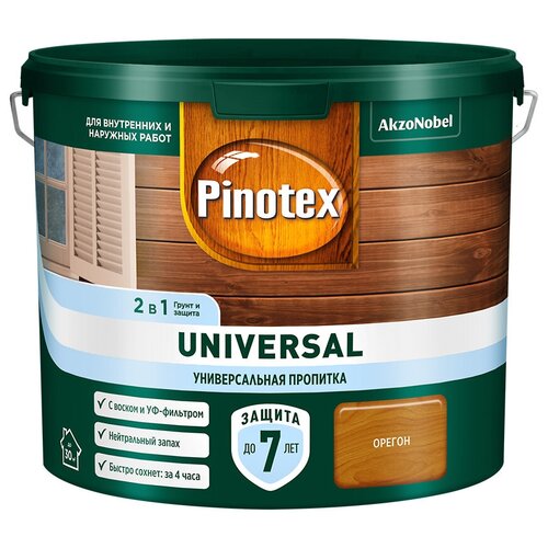 Антисептик Pinotex Universal 2 в 1 декоративный для дерева орегон 2,5 л