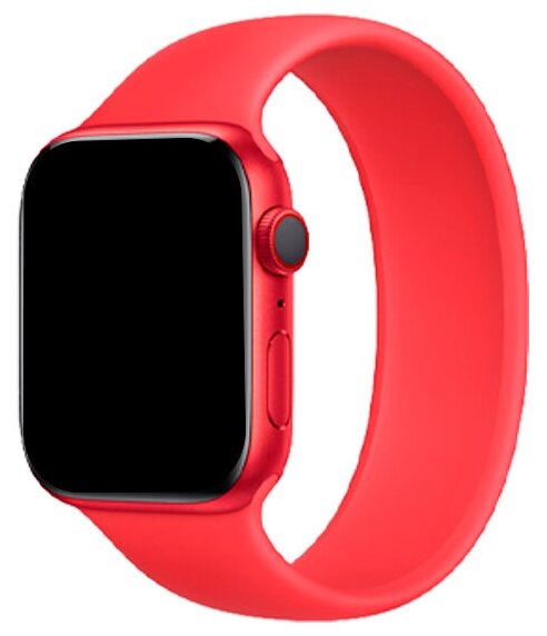 Ремешок-браслет силиконовый Solo Loop для Apple Watch 38/40/41 мм, L(145мм), красный (7)