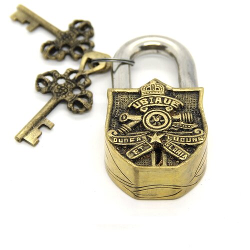 Замок бронзовый навесной небольшой 2 ключа 3900₽