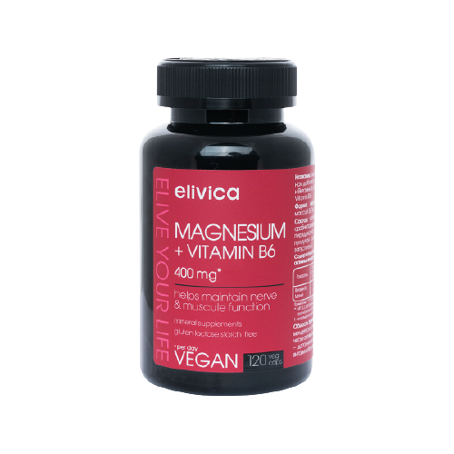 Elivica Magnesium with Vitamin B6 капс., 250 мл, 105 г, 120 шт.
