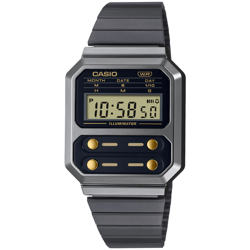 Наручные часы CASIO Vintage A100WEGG-1A2, черный, серый