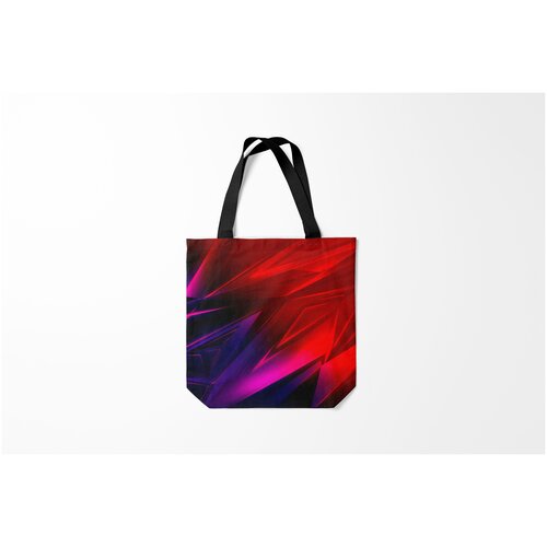 фото Сумка-шоппер / 40х40 см / неоновые принты / разные neon geometry stripes burnettie