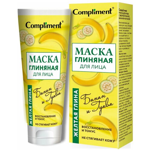 Compliment Маска для лица с желтой глиной, бананом и гуавой, 80мл, арт.911573  - Купить