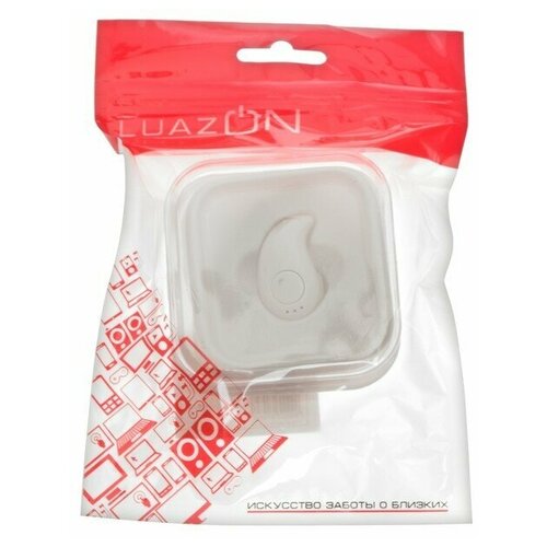 Наушник беспроводной LuazON RX-3 микрофон АКБ 50 мАч белые 47500₽