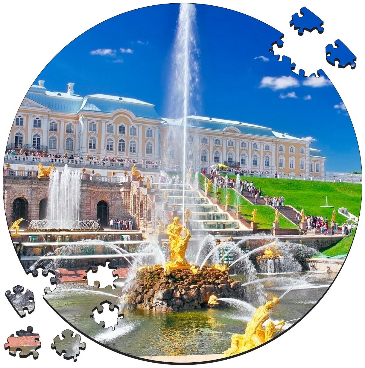 Деревянный пазл картина Путешествия петергоф PETERHOF