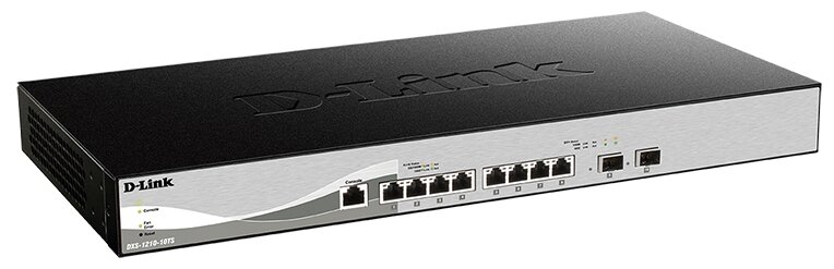 Коммутатор D-Link (DXS-1210-10TS/A2A) Настраиваемый L2+, 8 ports 10GBase-T, 2 ports 10GBase-X SFP+