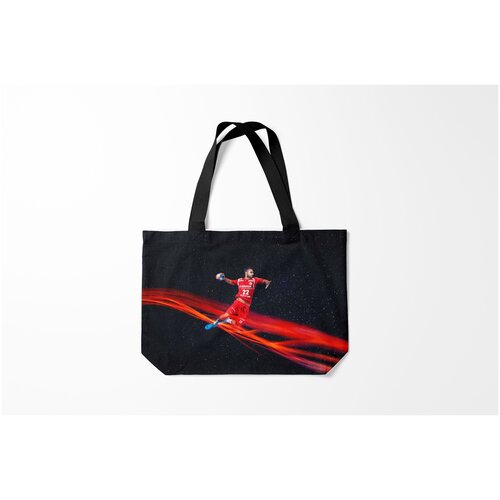 фото Сумка-шоппер / 46х35 см / разное спортивное / гандбол гандболист burnettie