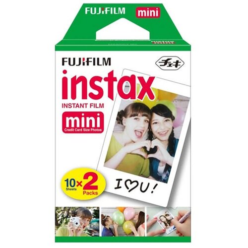 набор instax mini 12 clay white bundle box Картридж для моментальной фотографии Fujifilm Instax Mini Glossy, 800 ISO, 100 г, 20 шт., белая