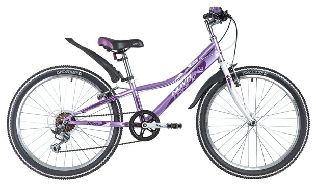 Велосипед NOVATRACK 24" ALICE пурпурный, стальная рама 12", 6 скор., Shimano T 24SH6SD.ALICE.12PR21