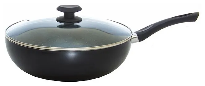 Cковорода Hoffmann с крышкой , сковорода с крышкой, глубокая скорода с крышкой, сковорода с крышкой для всех плит , 20 см