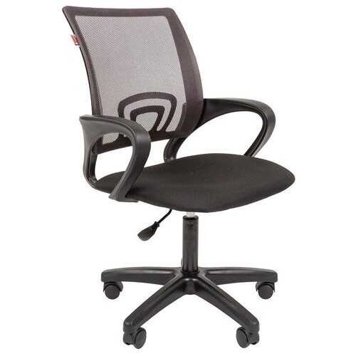 Кресло Easy Chair ткань черная сетка, серый, пластик