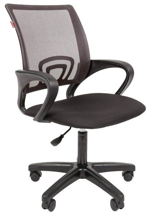 Кресло Easy Chair ткань черная сетка, серая, пластик
