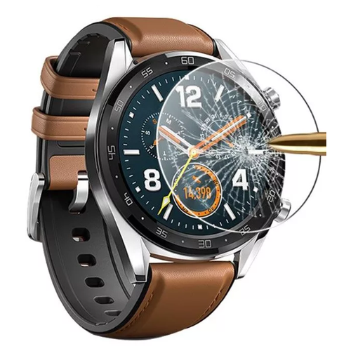 Защитное закаленное противоударное стекло MyPads для умных смарт-часов Huawei Watch GT Elegant/ Huawei Watch GT Classic / Sport / Active с олеофо.