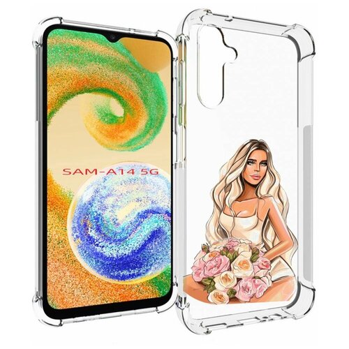 Чехол MyPads Нежная-девушка женский для Samsung Galaxy A14 4G/ 5G задняя-панель-накладка-бампер
