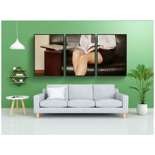 фото Набор модулных постеров для интерьера "бизнес, девушка, офисный стиль" 60x90 см. в тубусе, без рамки lotsprints