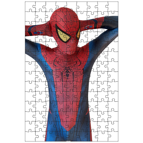 фото Магнитный пазл 27x18см."супергерой, человек паук, костюм" на холодильник lotsprints