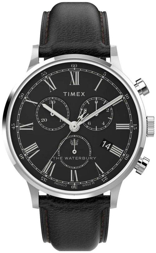 Наручные часы TIMEX Waterbury TW2U88300, черный, серебряный