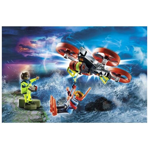  Конструктор Playmobil Спасательная служба 70143 Спасение дайверов с помощью дрона