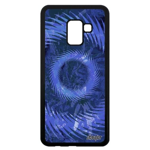 фото Красивый чехол для телефона // samsung galaxy a8 2018 // "мандала спираль" антистресс кольцо, utaupia, синий