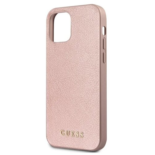 фото Guess для iphone 12/12 pro (6.1) чехол pu iridescent hard pink