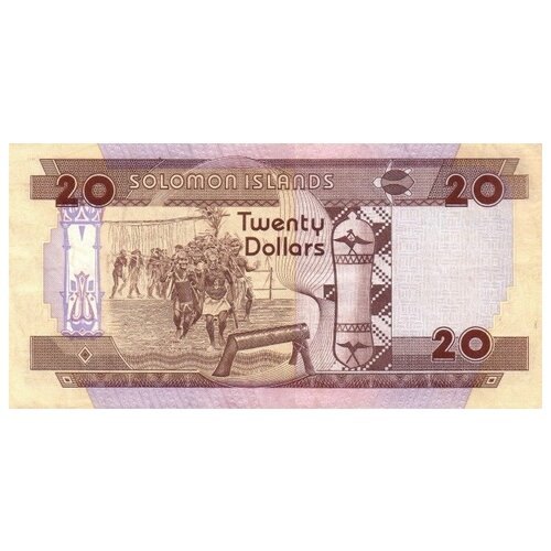 Соломоновы острова 20 долларов 1996 г «Танец воинов» UNC