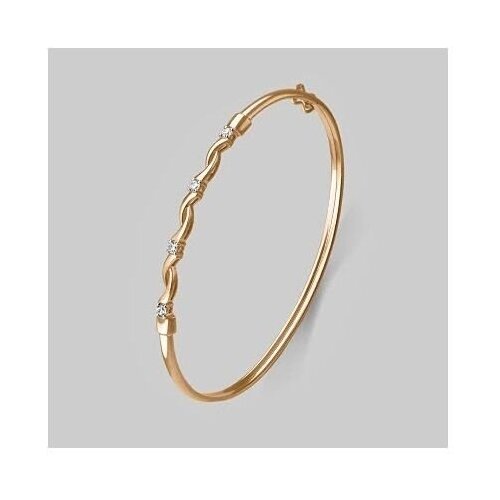 PLATINA jewelry Золотой браслет с фианитами 05-0519-00-401-1110-03, размер 17